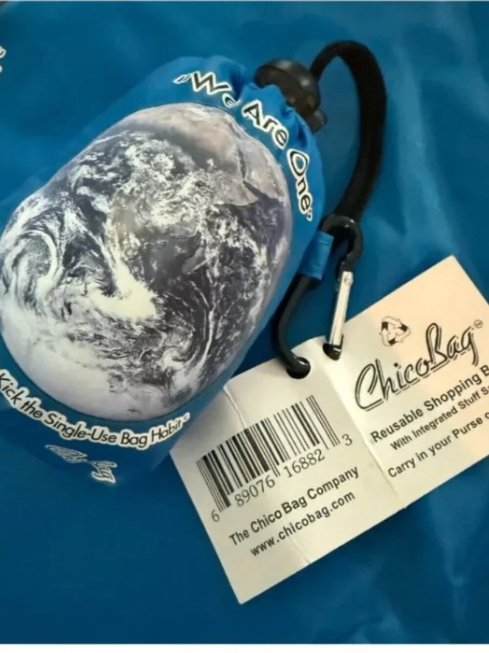 SET OF TWO ChicoBag  Reusable Market Grocery Tote Bags  "WE ARE ONE"